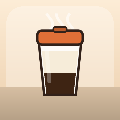 Coffee Corner app icon: a takeaway cup with an orange lid